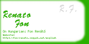 renato fon business card